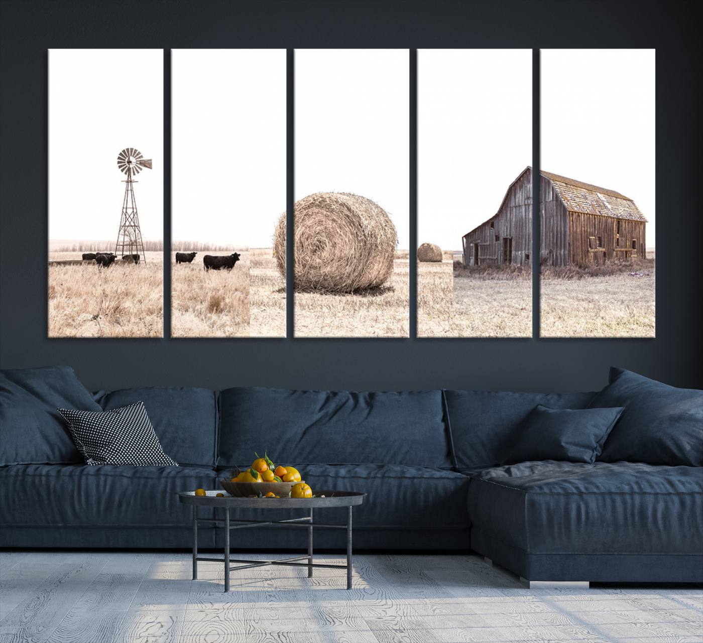 30918-MGV-CV-60X30-3P-Farm Prints Set, Set of 6 Farmhouse Wall Art, Country House Decor, Barn Print, Wheat Print, Farmhouse Wall Art, Gallery Wall Art, Farm Print