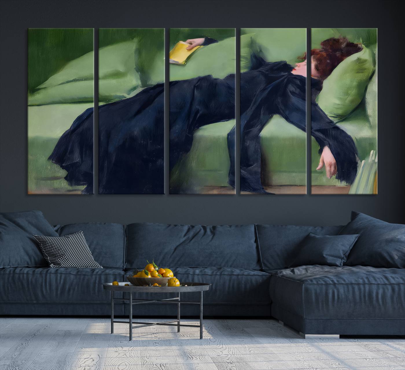 17725-MGV-CV-30X20-Decadent Girl by Ramon Casas Wall Art Canvas Print, Framed Decadent Girl Canvas Print