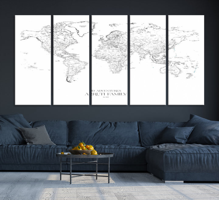 Azeroth World Map Wall Art Canvas Print