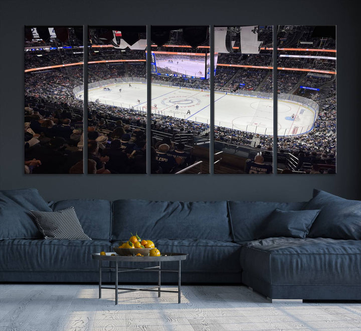 Amalie Arena Florida Wall Art Canvas Print - NHL Hockey Stadium Print