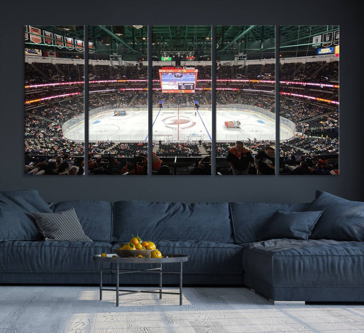 Honda Center California Anaheim Ducks Ice Hockey Stadium Wall Art Canvas Print