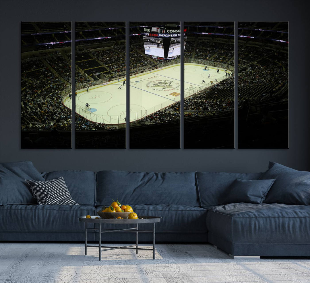 PPG Paints Arena Pennsylvania Pittsburgh Penguins Hockey Stadium Wall Art Canvas Print