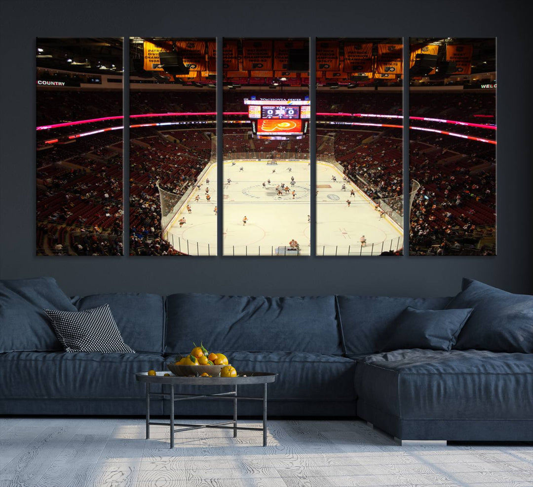 Wachovia Center Priort of Lyers Game Ice Hockey Stadium Wall Art Canvas Print