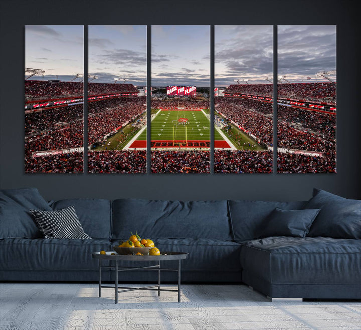 Florida Tampa Raymond James Stadium Wall Art Canvas Print - NFL Football Stadium Print