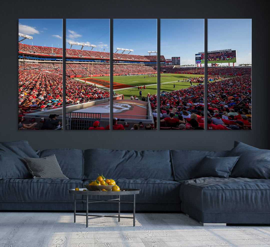 Tampa Stadium Wall Art Canvas Print.