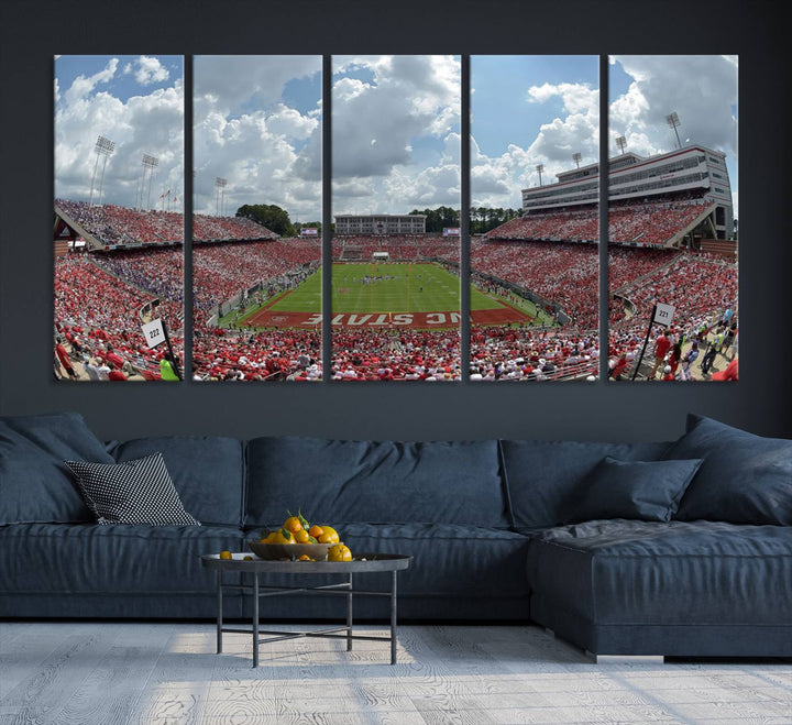 Canvas print of Carter-Finley Stadium, showcasing the NC State Wolfpack.