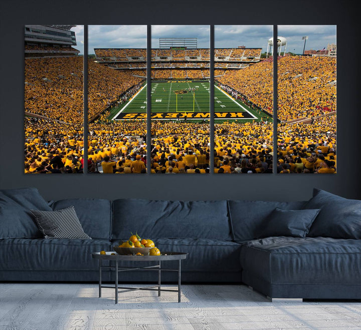 Kinnick Stadium - Iowa Hawkeyes Football Team Print - Iowa City Kinnick Stadium Wall Art Canvas Print