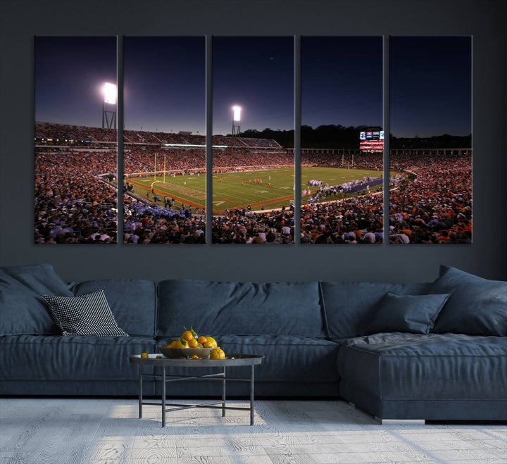 Virginia Cavaliers Football Team Print - Charlottesville Scott Stadium Wall Art Canvas Print