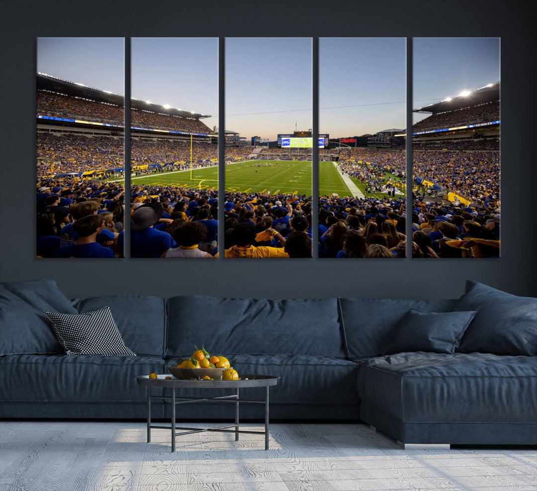 Pittsburgh Panthers Football Team Print - Pittsburgh Acrisure Stadium Wall Art Canvas Print