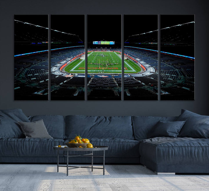 Denver Broncos Football Team Print - Denver Empower Field at Mile High Stadium Wall Art Canvas Print