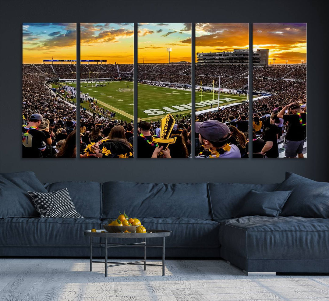 UCF Knights Football Team Print - Orlando FBC Mortgage Stadium Wall Art Canvas Print