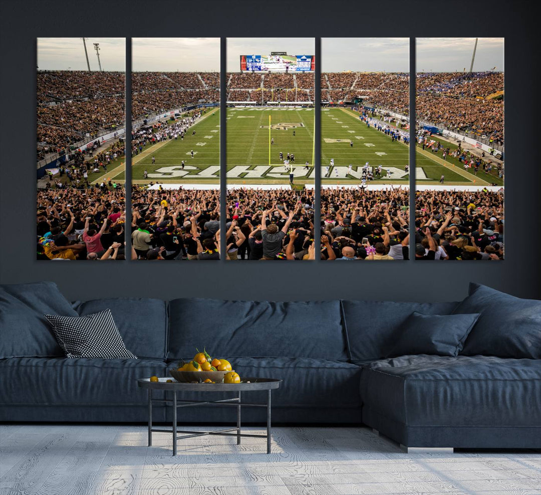 UCF Knights Football Team Print - Orlando FBC Mortgage Stadium Wall Art Canvas Print