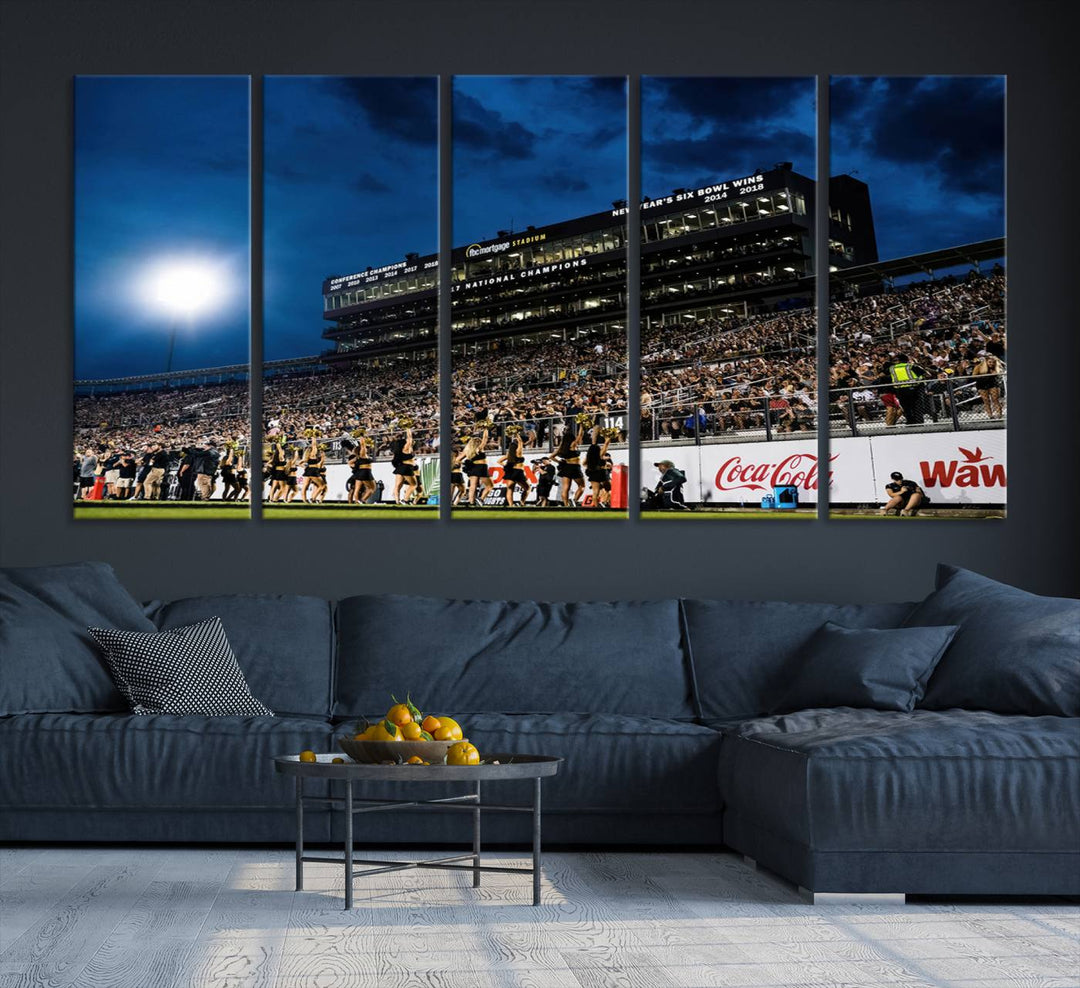 UCF Knights Football Team Print - Orlando FBC Mortgage Stadium Wall Art Canvas Print