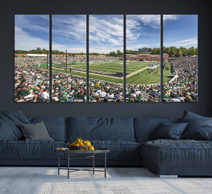 University of Charlotte 49ers Football Team Print - Charlotte Jerry Richardson Stadium Wall Art Canvas Print