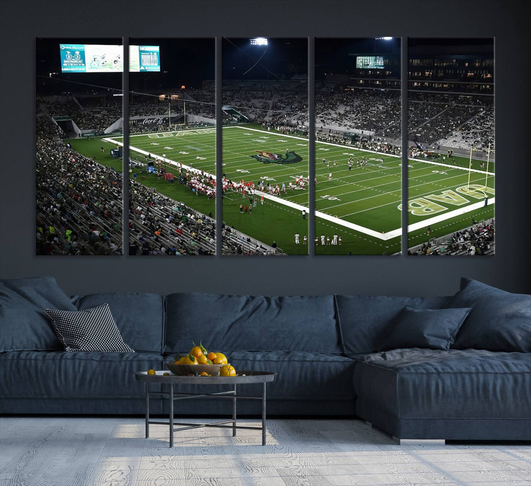 UAB Blazers Football Team Print - Birmingham Protective Stadium Wall Art Canvas Print