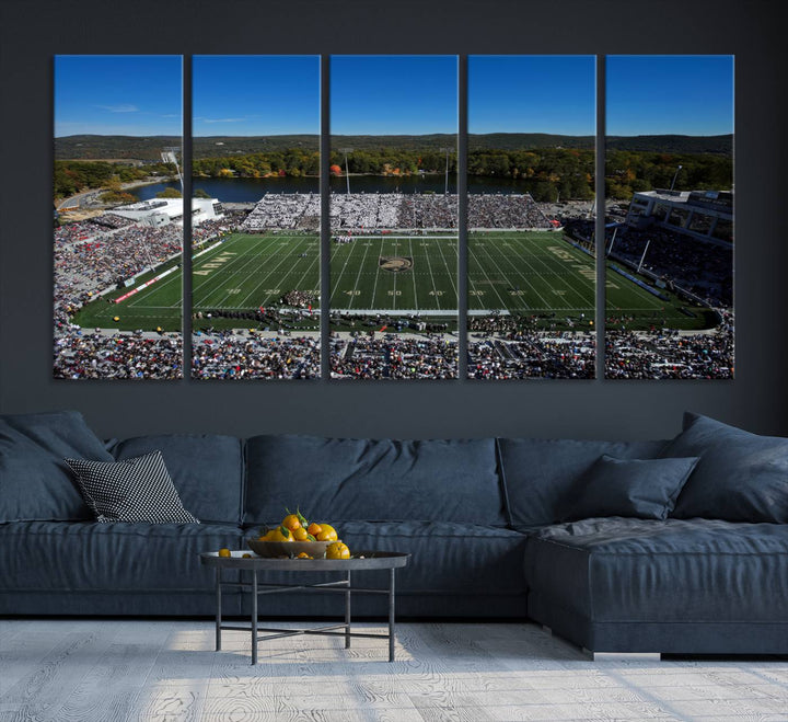 Army Black Knights Football Team Print - West Point Michie Stadium Wall Art Canvas Print