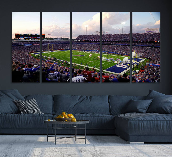 Buffalo Bills Football Team Print - Buffalo Highmark Stadium Wall Art Canvas Print