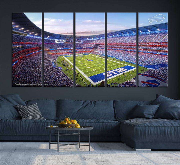 Buffalo Bills Football Team Print - Buffalo Highmark Stadium Wall Art Canvas Print