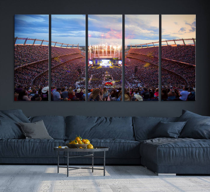 Denver Broncos Football Team Print - Empower Field at Mile High Stadium Wall Art Canvas Print