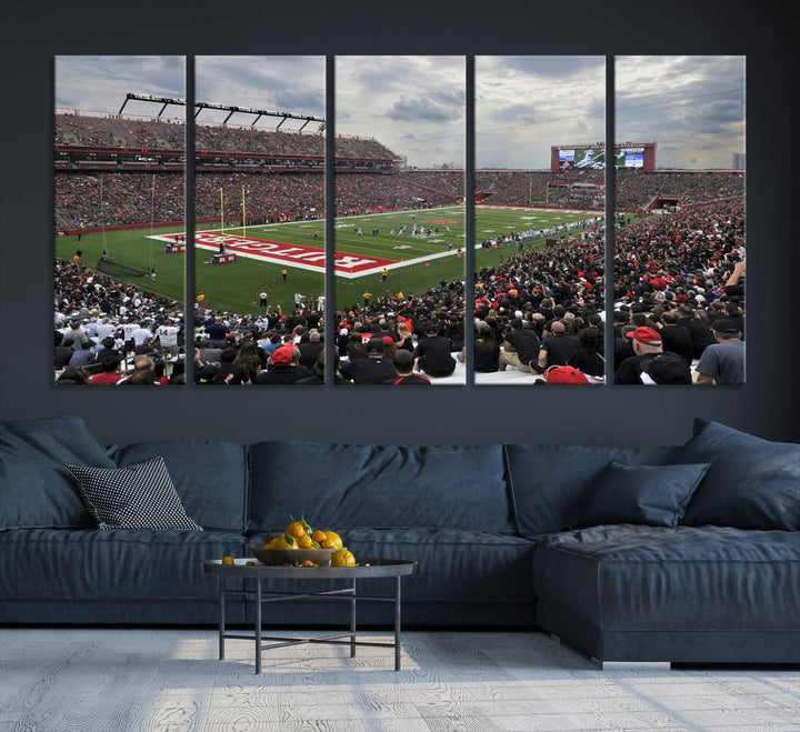 Rutgers Scarlet Knights Football Team Print - SHI Stadium, Piscataway Wall Art Canvas Print