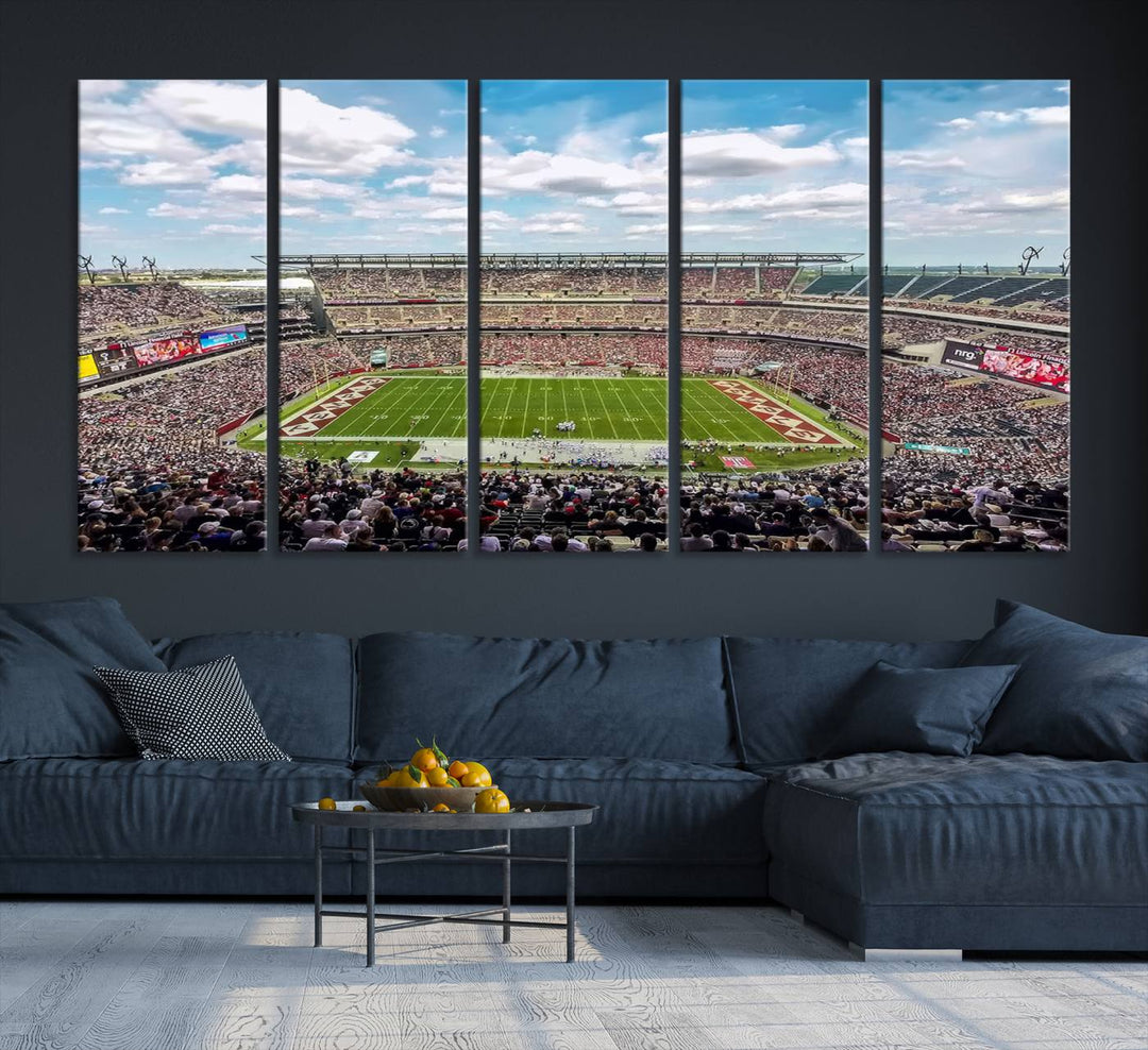 The Temple University Owls Athletics Team Print - Philadelphia Lincoln Financial Field Stadium Wall Art Canvas Print