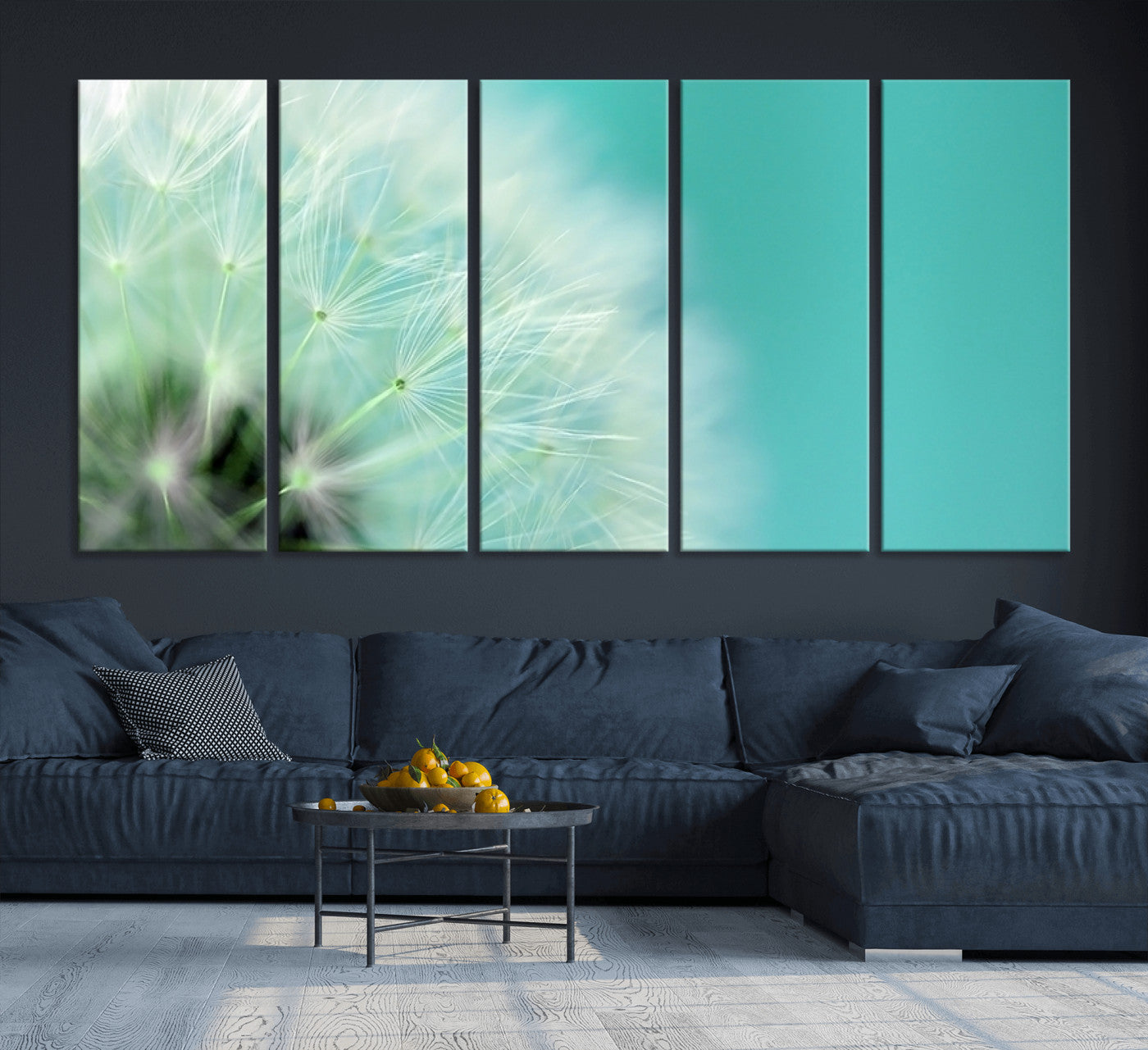 26056-MGV-CV-36X24-DANDELION Flower Wall Art Canvas Print, Canvas Dandelion Floral Wall Art