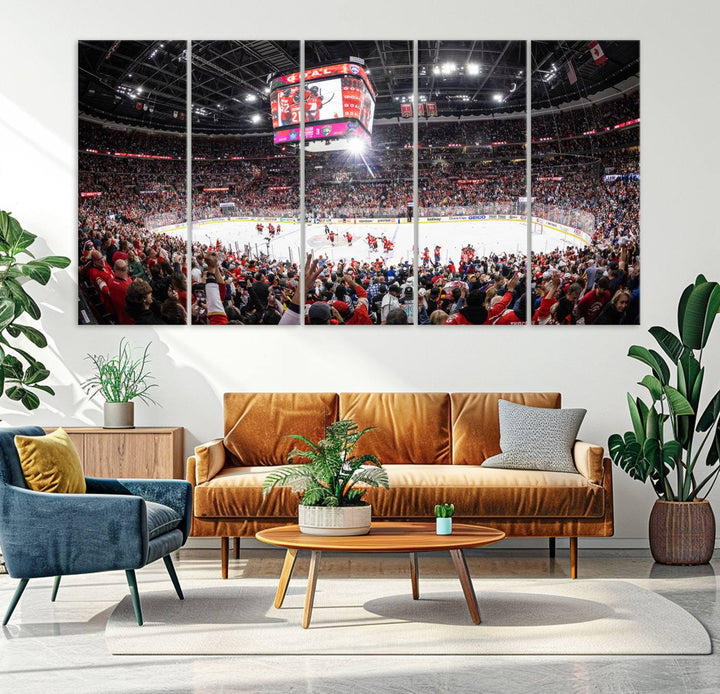 Amerant Bank Arena Wall Art Canvas Print - Basketball Arena Stadium Print