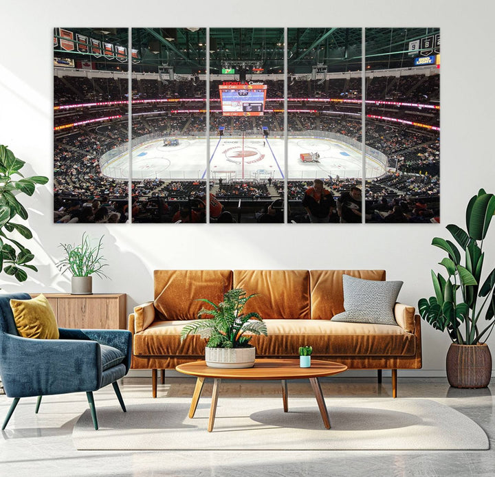 Honda Center California Anaheim Ducks Ice Hockey Stadium Wall Art Canvas Print