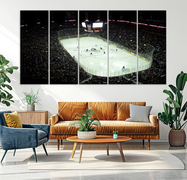 Nationwide Arena Ohio Columbus Blue Jackets Hockey Stadium Wall Art Canvas Print