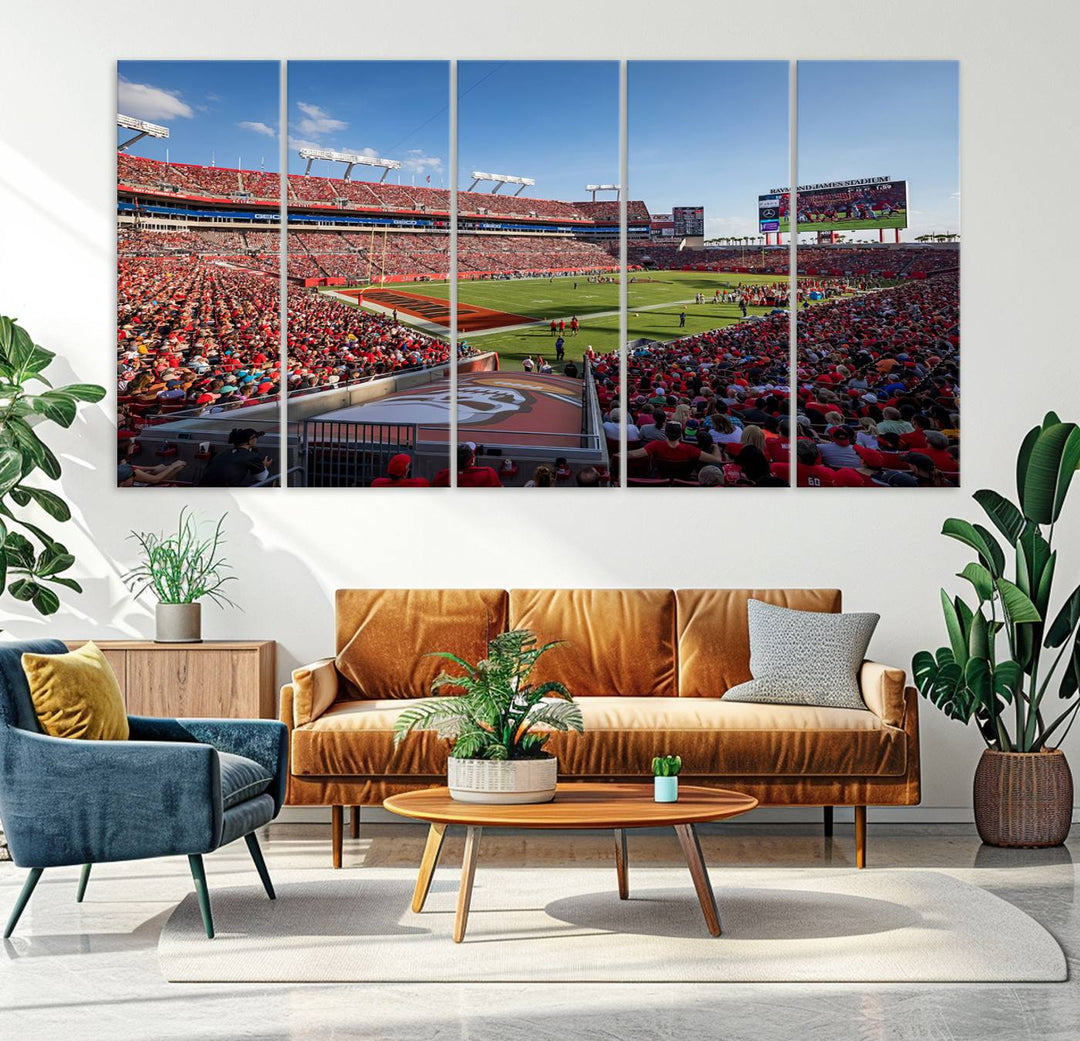 Tampa Stadium Wall Art Canvas Print.