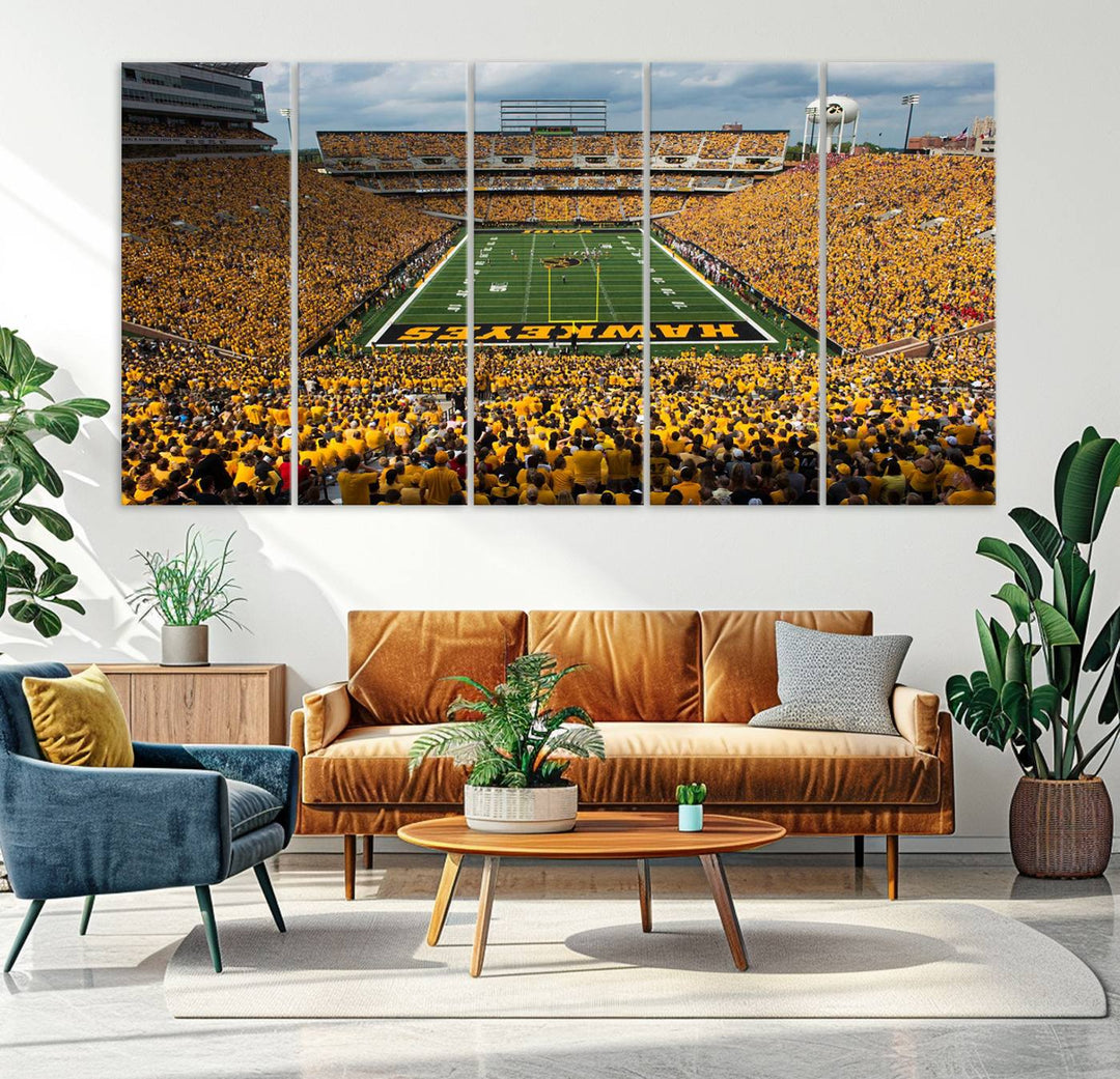 Kinnick Stadium - Iowa Hawkeyes Football Team Print - Iowa City Kinnick Stadium Wall Art Canvas Print