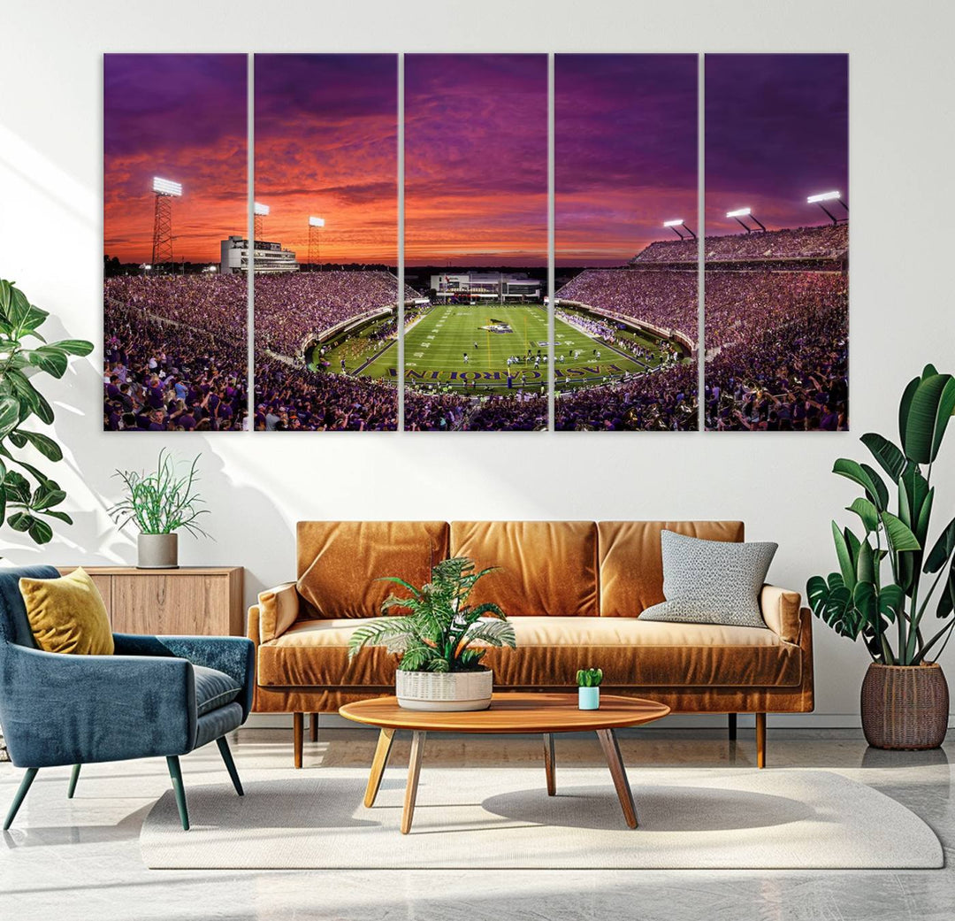 East Carolina University Pirates Football Team Print - Greenville Dowdy-Ficklen Stadium Wall Art Canvas Print