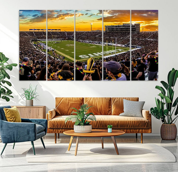 UCF Knights Football Team Print - Orlando FBC Mortgage Stadium Wall Art Canvas Print