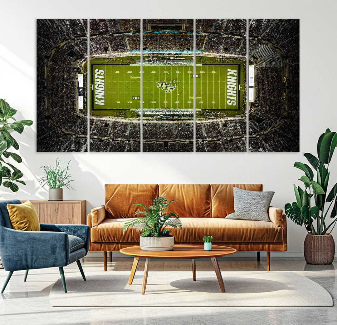 UCF Knights Football Team Print - Orlando FBC Mortgage Stadium Wall Art Canvas Print