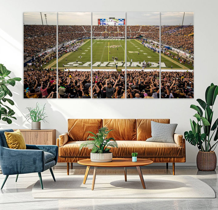 UCF Knights Football Team Print - Orlando FBC Mortgage Stadium Wall Art Canvas Print