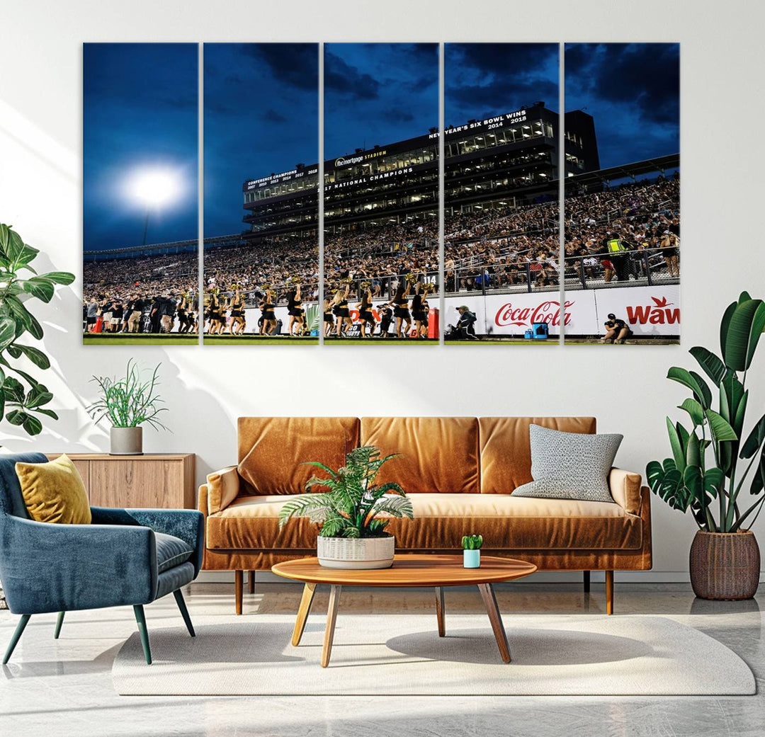 UCF Knights Football Team Print - Orlando FBC Mortgage Stadium Wall Art Canvas Print