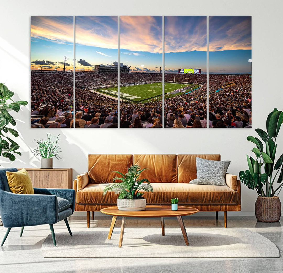 UCF Knights Football Team Print - Orlando FBC Mortgage Stadium Wall Art Canvas Print