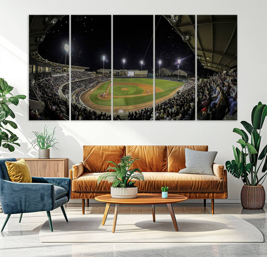 Olsen Field at Blue Bell Park - Texas A&M Aggies Baseball Stadium Wall Art Canvas Print