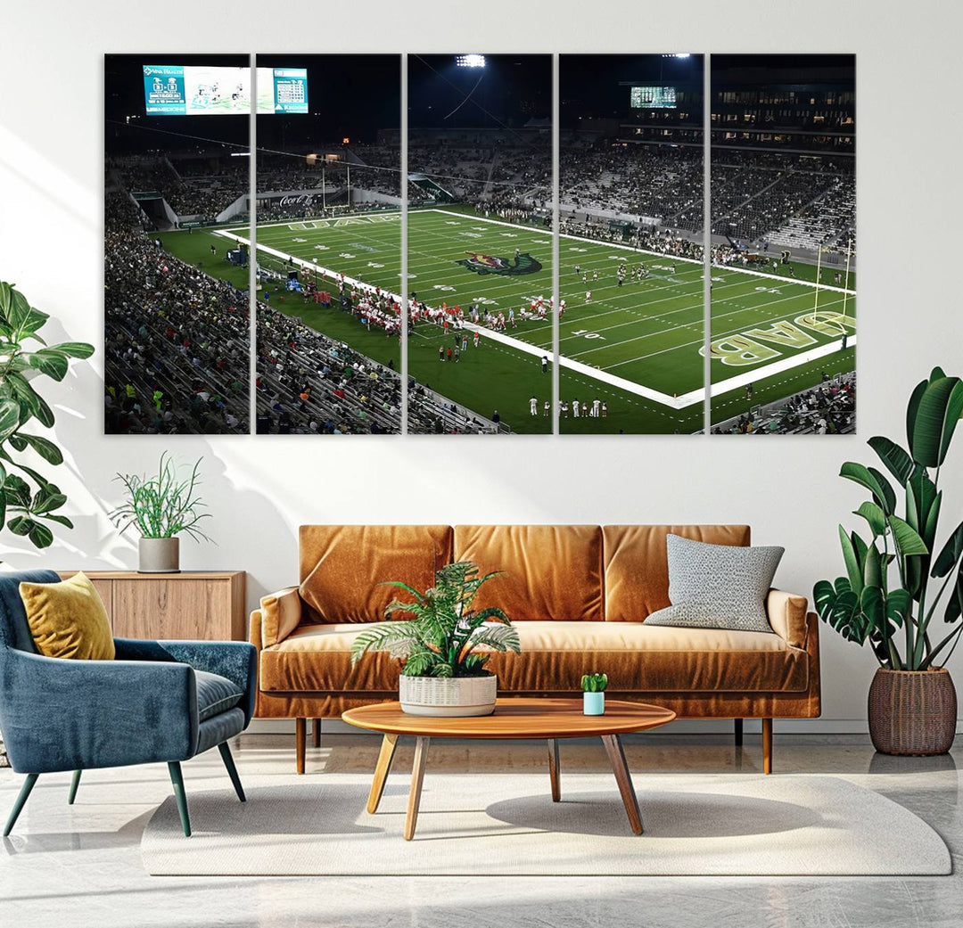 UAB Blazers Football Team Print - Birmingham Protective Stadium Wall Art Canvas Print