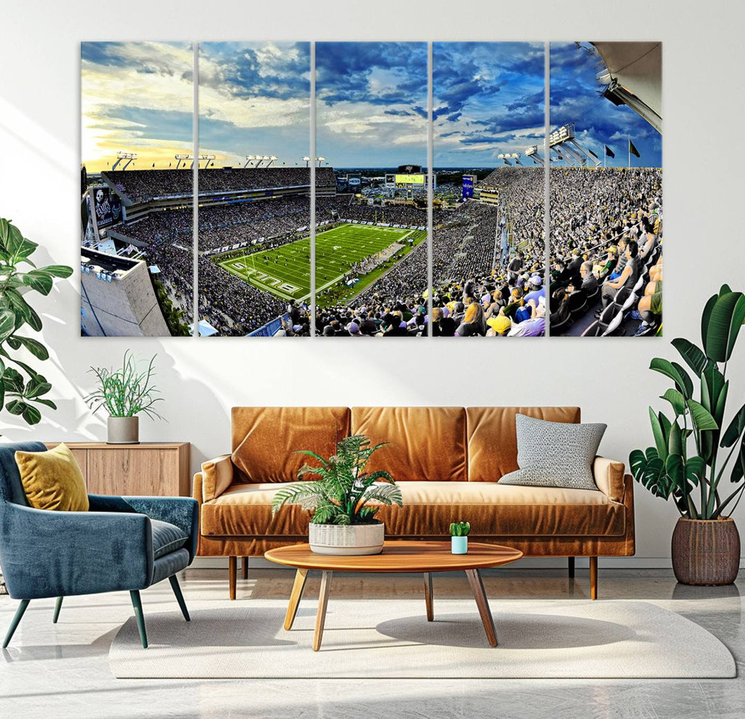 USF Bulls Football Team Print - Tampa Raymond James Stadium Wall Art Canvas Print