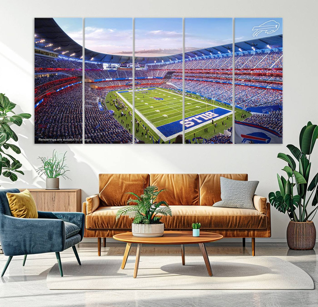 Buffalo Bills Football Team Print - Buffalo Highmark Stadium Wall Art Canvas Print