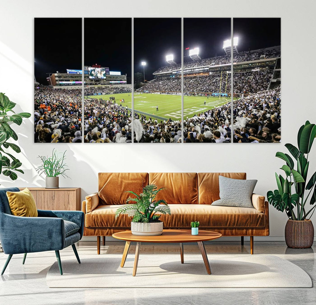 Georgia Tech Yellow Jackets Football Team Print - Atlanta Bobby Dodd Stadium Wall Art Canvas Print