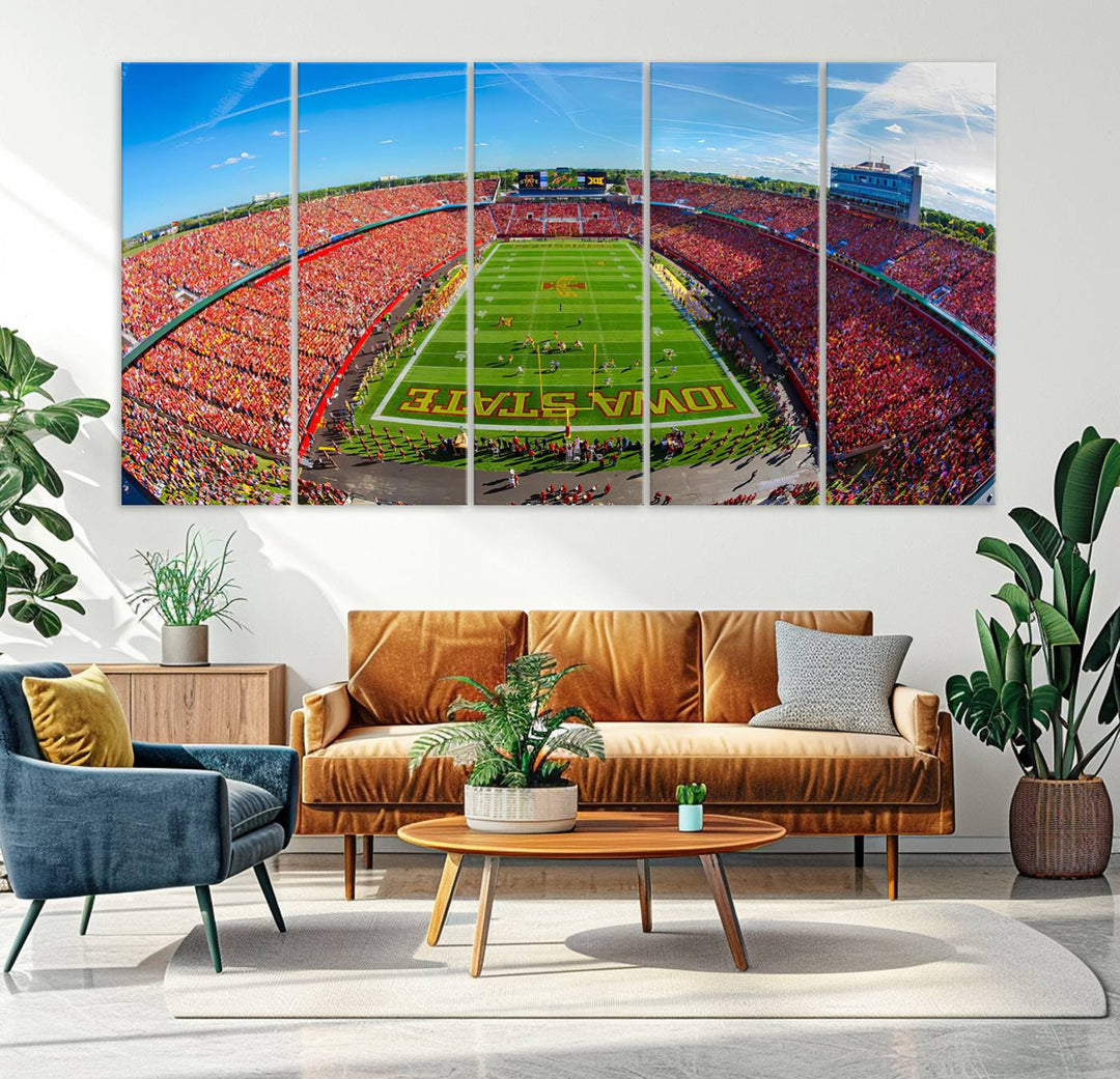 Iowa State University Cyclones Football Team Print - Ames Jack Trice Stadium Wall Art Canvas Print