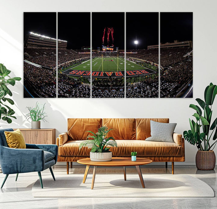 Texas Tech Red Raiders Football Team Print - Lubbock Jones AT&T Stadium Wall Art Canvas Print