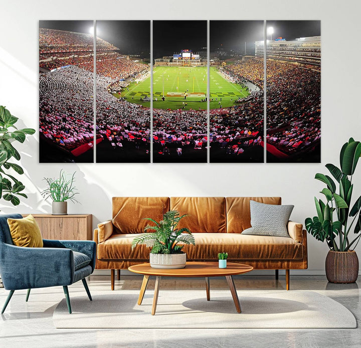 University of Maryland Terrapins Football Team Print - College Park SECU Stadium Wall Art Canvas Print