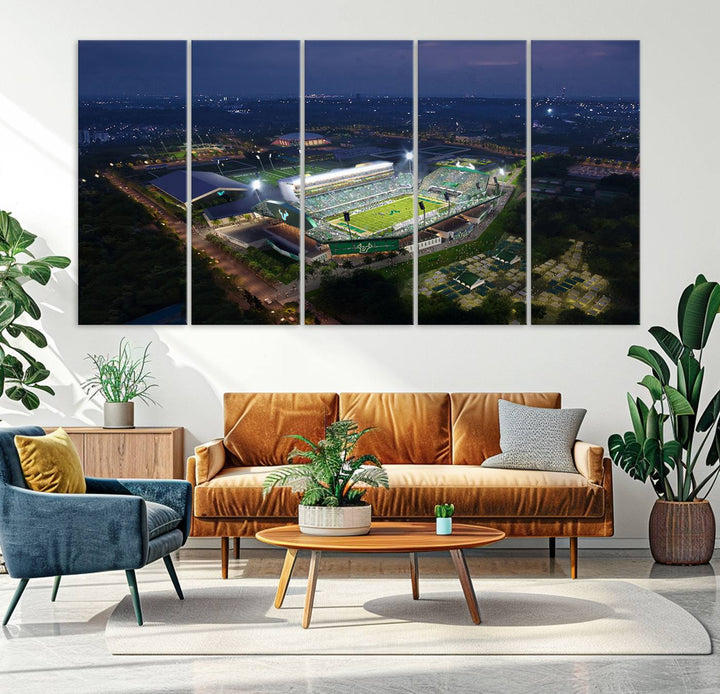 The University of South Florida Bulls Football Team Print - Tampa USF Football Stadium Wall Art Canvas Print