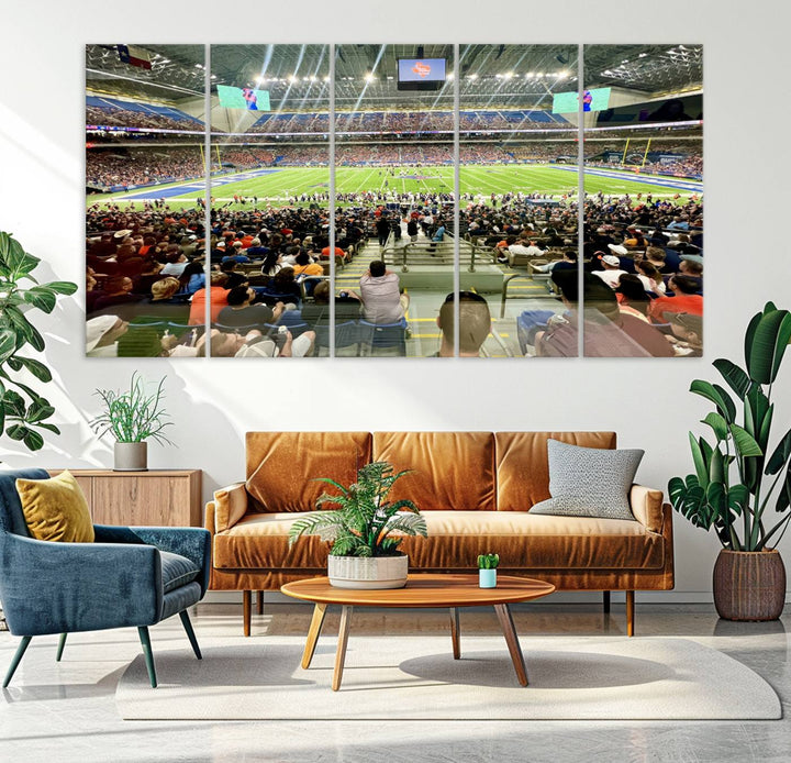 The University of Texas at San Antonio Roadrunners Football Team Print - San Antonio Alamodome Wall Art Canvas Print