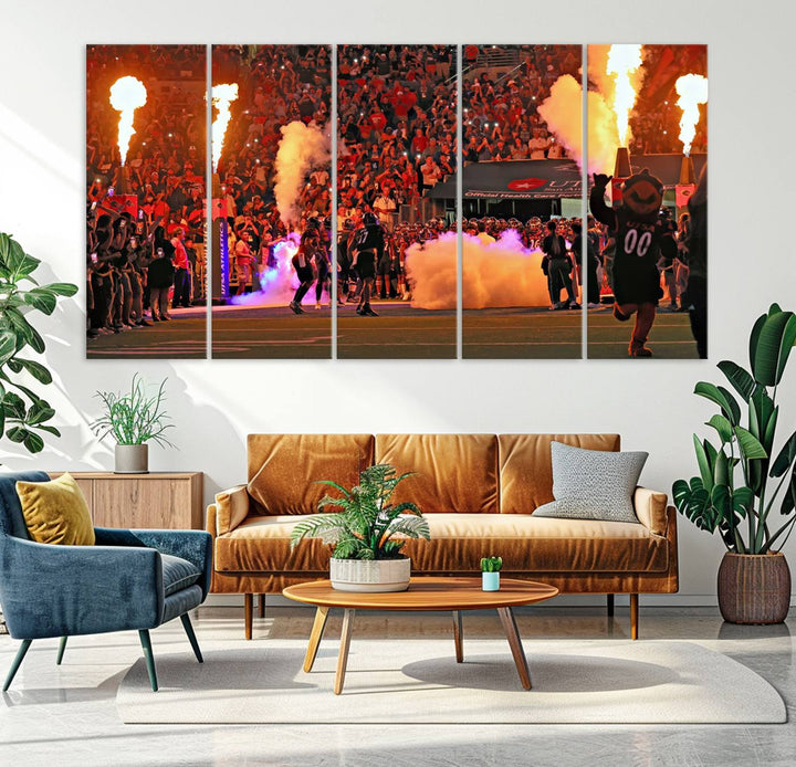 The University of Texas at San Antonio Roadrunners Football Team Print - San Antonio Alamodome Wall Art Canvas Print