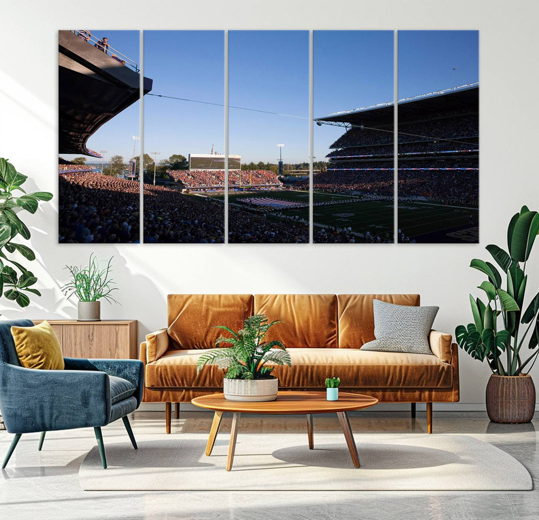 The University of Washington Huskies Football Team Print - Seattle Husky Stadium Wall Art Canvas Print