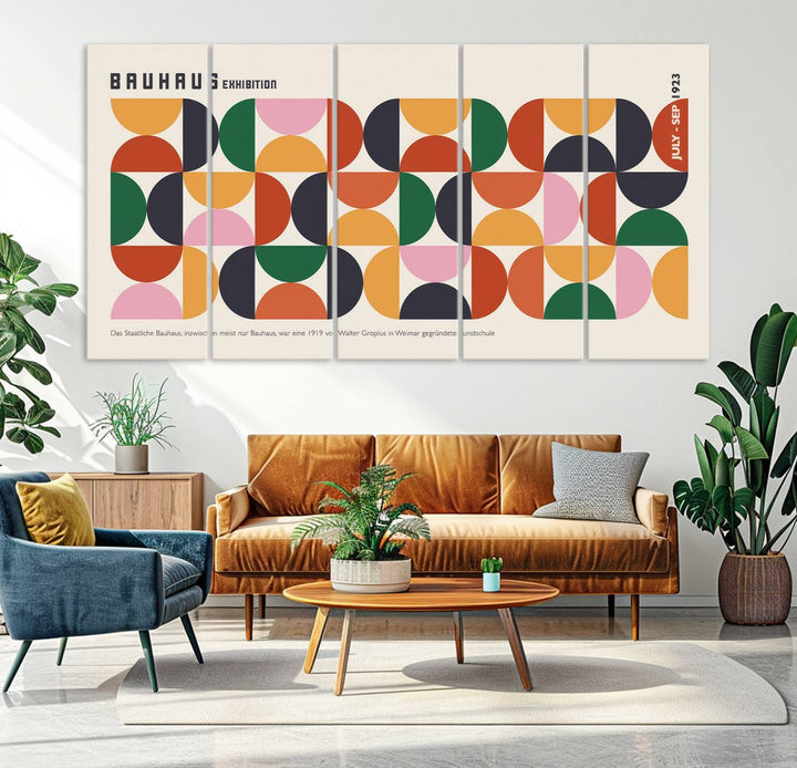 Bauhaus Exhibition 1923 Poster | Geometric Abstract Wall Art | Ready to Hang | Retro Art Print for Modern and Mid-Century Home Decor